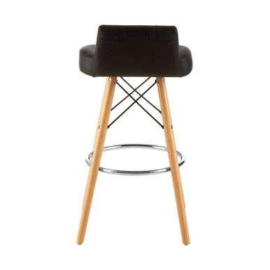 Stockholm Black Leather Effect Bar Stool