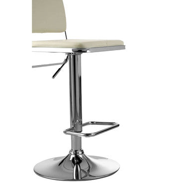 Stockholm White Seat And Chrome Base Bar Stool