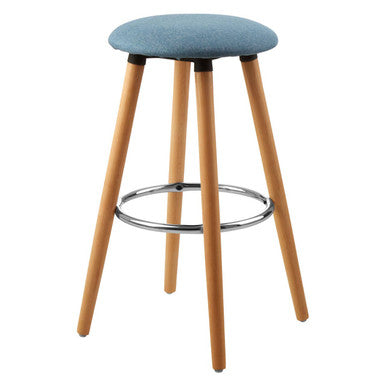 Stockholm Blue Round Bar Stool