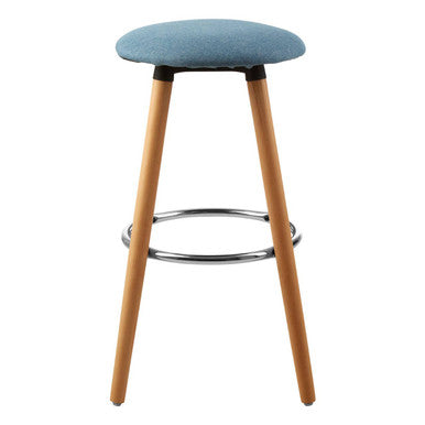 Stockholm Blue Round Bar Stool