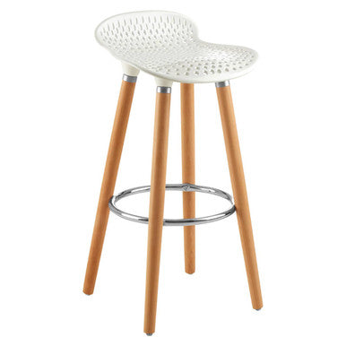 Stockholm Matte White Bar Stool