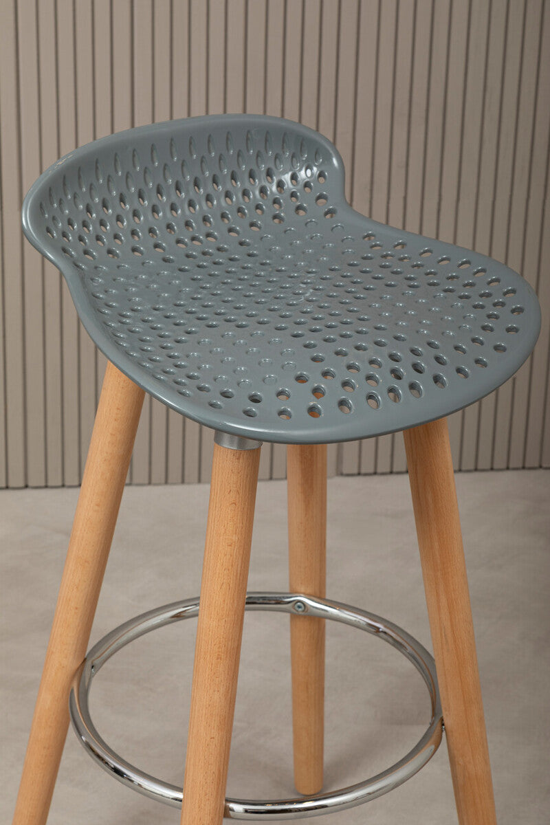 Stockholm Grey Pp Seat Bar Stool