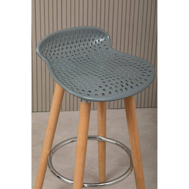 Stockholm Grey Pp Seat Bar Stool