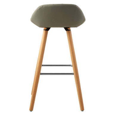 Stockholm Grey Faux Leather Bar Stool