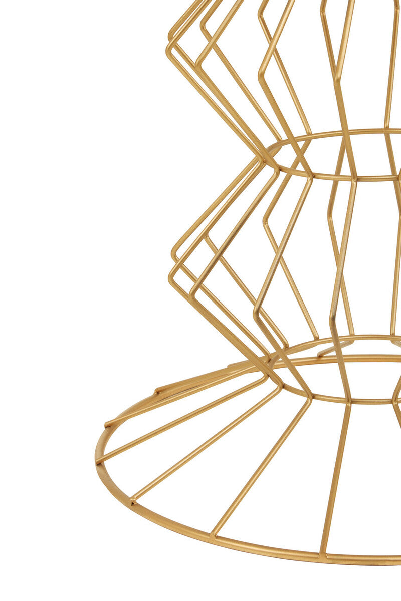 Yaxi Gold Finish Frame Table