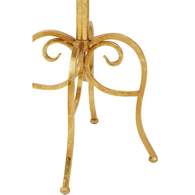 Yaxi Round Side Table With Gold Frame And Black Top