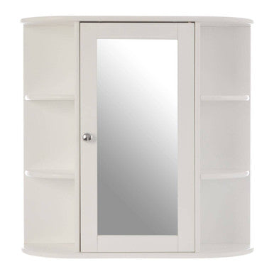 Portland Seven Shelf Mirrored Door Bathroom Cabinet - image 1