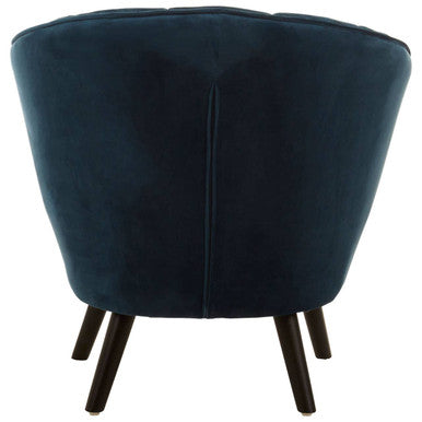 Regents Park Blue Velvet Curved Chair - image 5