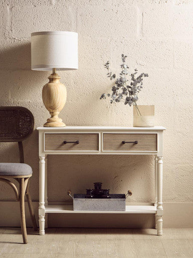 Heritage 2 Drawers Pearl White Console Table