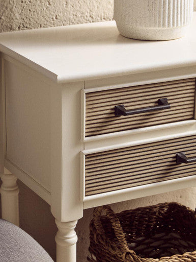 Heritage 3 Drawers Pearl White Console Table