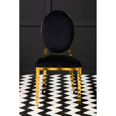 Sarita Stackable Gold Finish Dining Chair - image 2