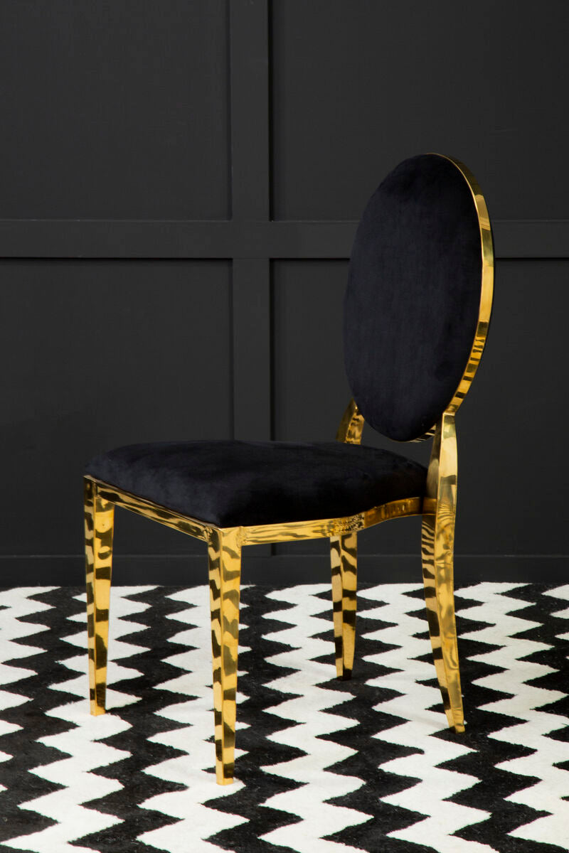 Sarita Stackable Gold Finish Dining Chair - image 5