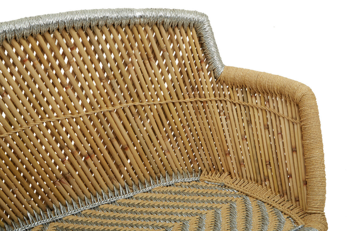 Rowan Two Seater Natural And Silver Sofa