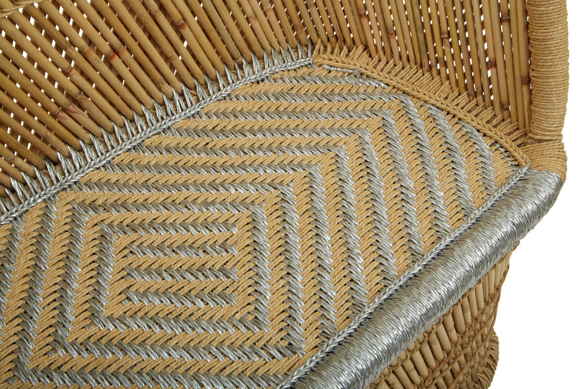 Rowan Two Seater Natural And Silver Sofa
