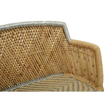 2 Seater Natural and Silver Sofa, Rowan