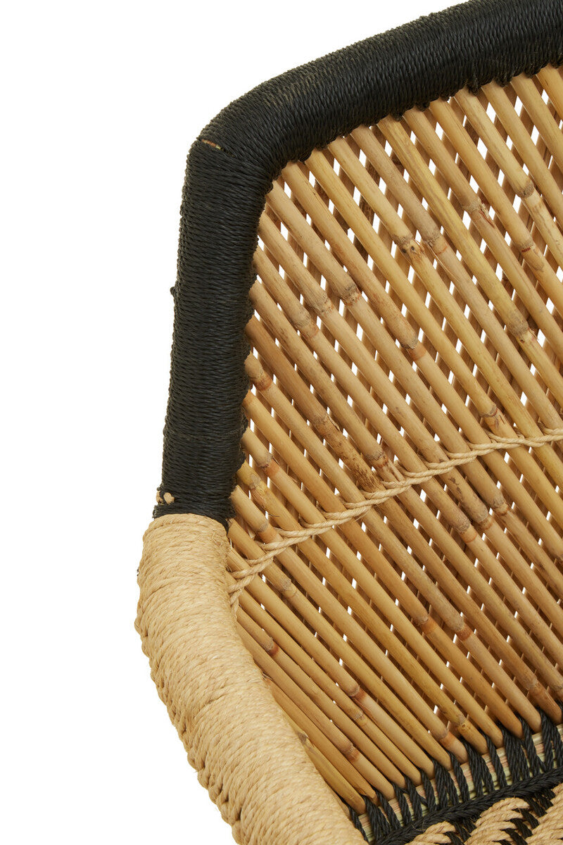 Rowan Two Seater Natural And Black Sofa
