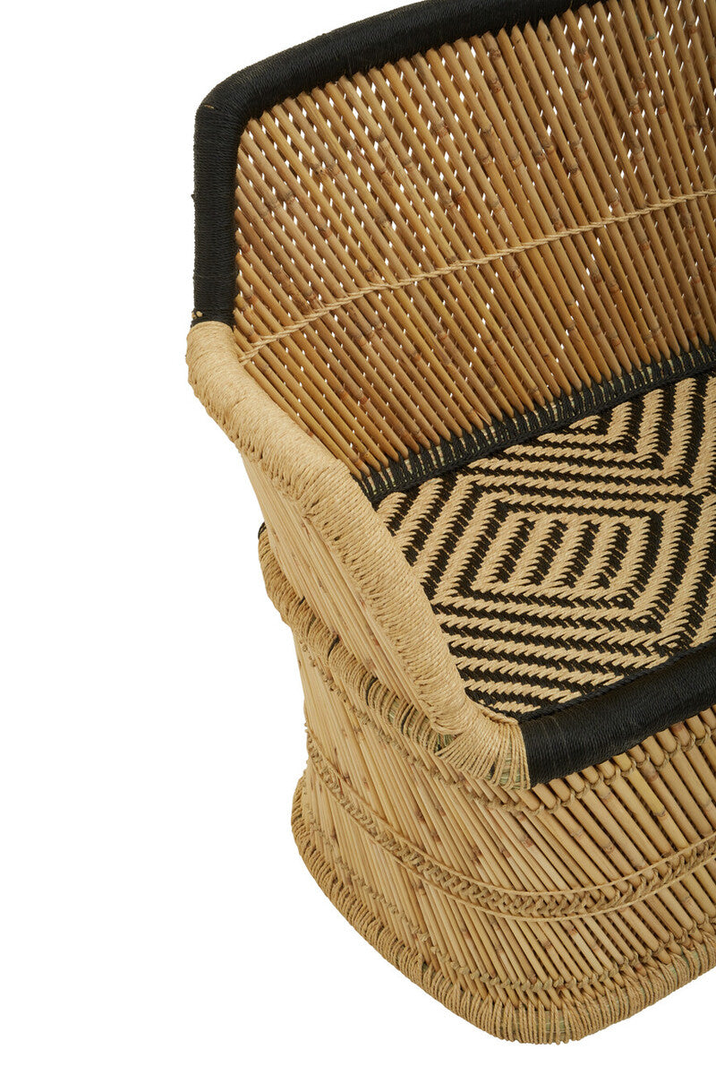 Rowan Two Seater Natural And Black Sofa