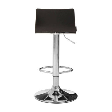 Baina Black Acrylic Bar Stool with Chrome Base
