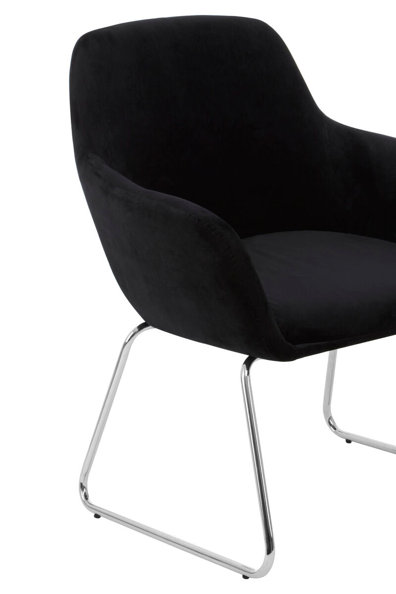 Stockholm Black Fabric Chair
