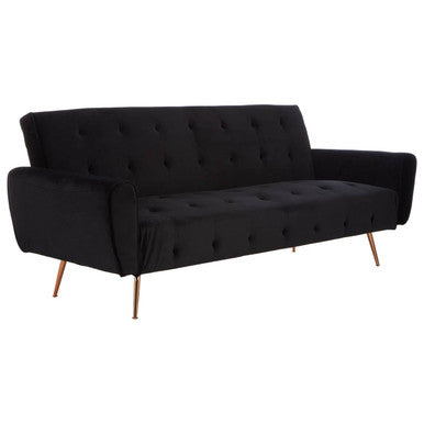 Black Velvet Sofa Bed, Hayton