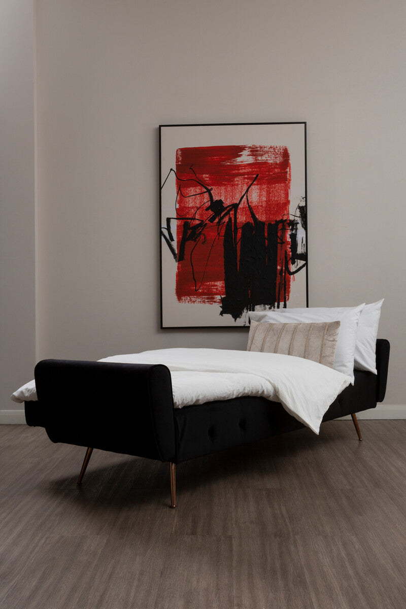 Hayton Black Velvet Sofa Bed