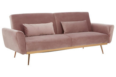 Pink Velvet Sofa Bed, Hatton