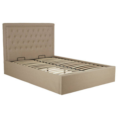 Hannah Beige Ottoman Double Bed