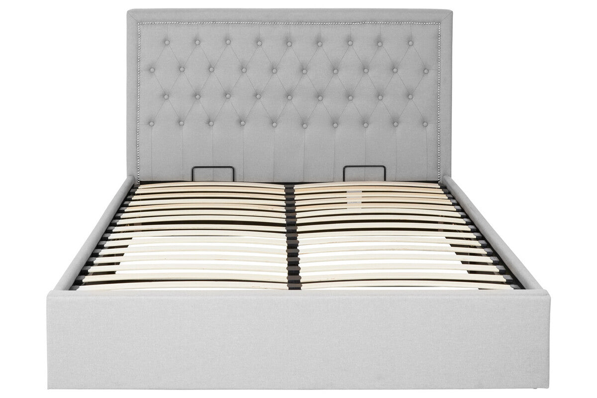 Hannah Light Grey King Size Ottoman Bed - Image 4