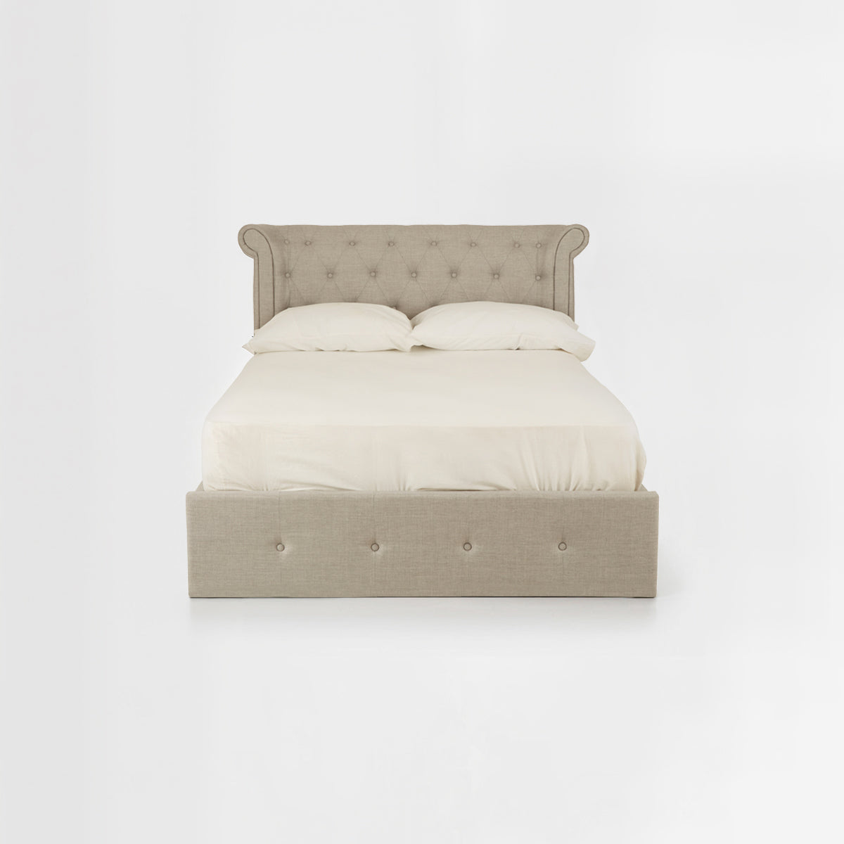 Edison Light Grey Ottoman Double Bed