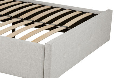 Edison Light Grey Ottoman Double Bed