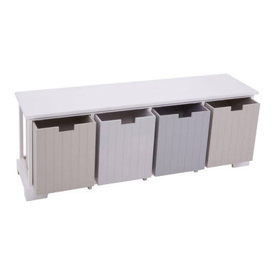 New England 4 Drawer Bench