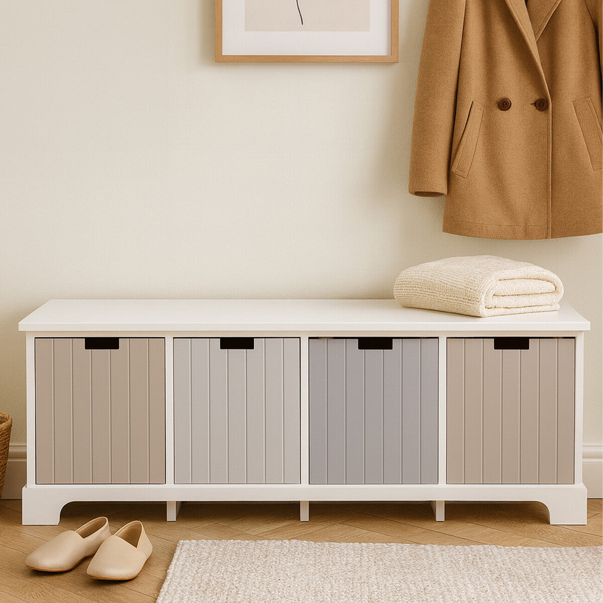 New England 4 Drawer Bench