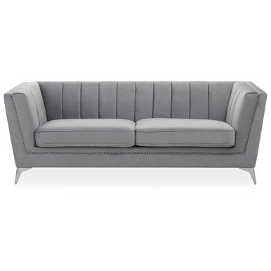 Gray sofa on a white background