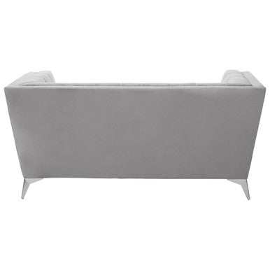 Hansa Two Seat Grey Velvet Sofa