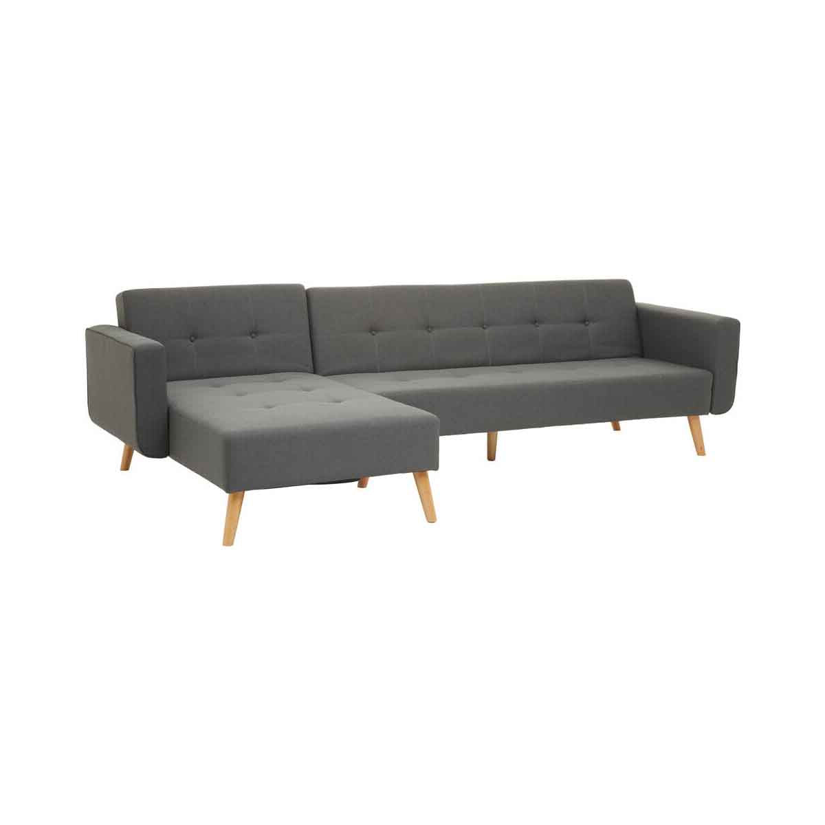 Hansa Hagen Grey Large Corner Sofa Bed