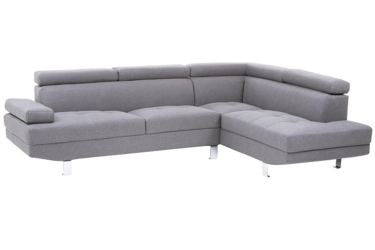 Hanover Grey Linen Corner Sofa