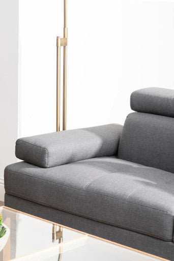 Hanover Grey Linen Corner Sofa