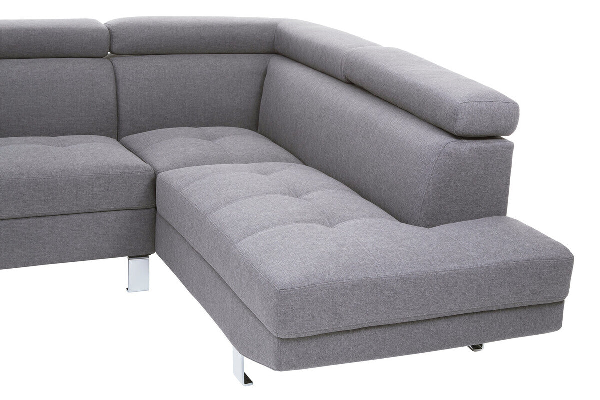 Hanover Grey Linen Corner Sofa