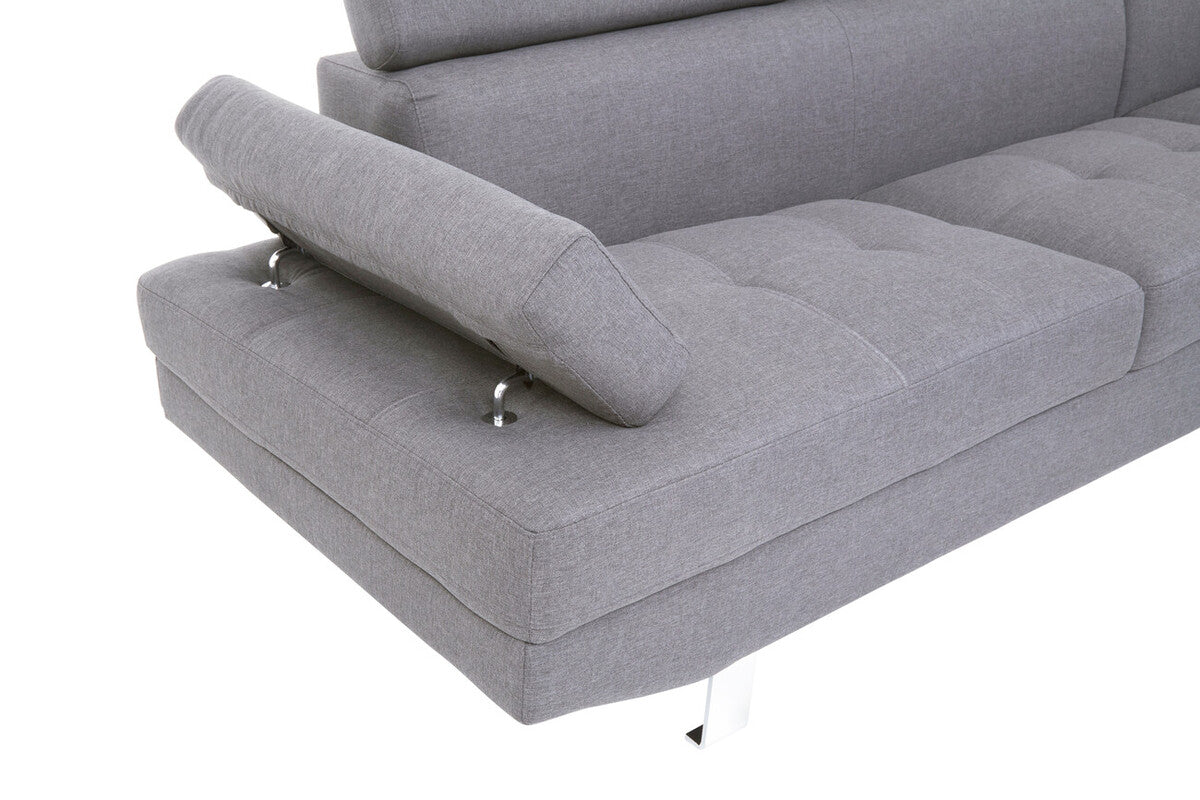 Hanover Grey Linen Corner Sofa