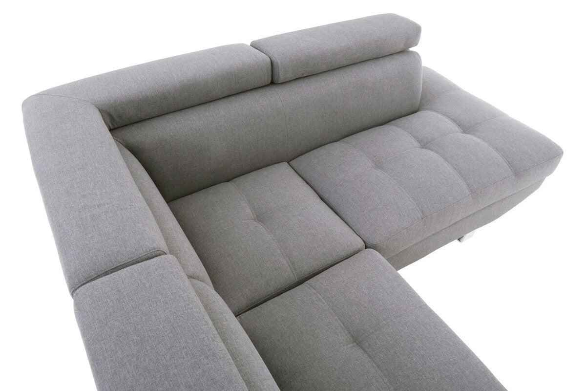 Hanover Grey Linen Corner Sofa