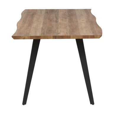 Brown Wooden Top and Metal Legs Dining Table with 6 Chairs Set, Westford