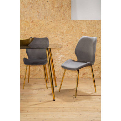 Wimslow Smoked Glass Dining Table with 6 Chairs Set