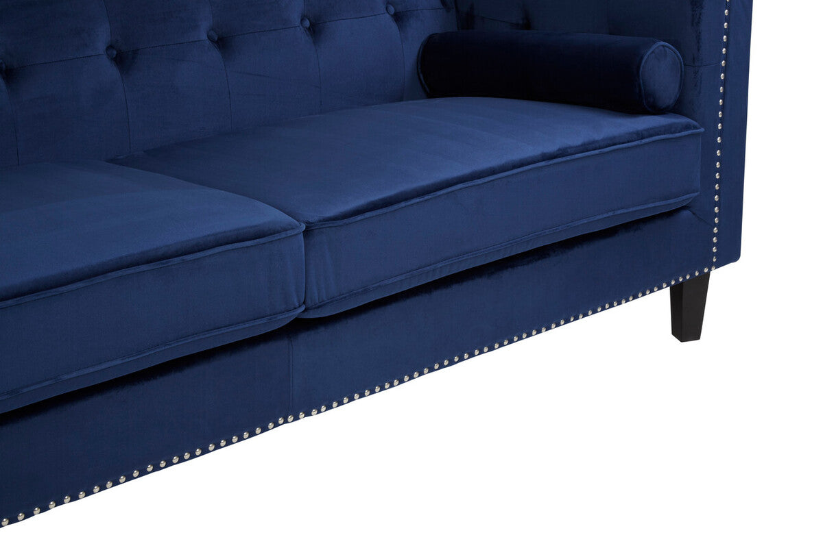 Felisa 3 Seat Midnight Velvet Sofa