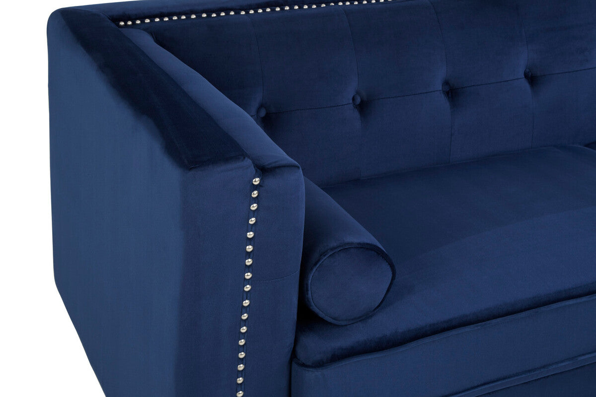 Felisa 3 Seat Midnight Velvet Sofa