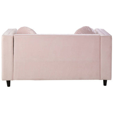 2 Seater Pink Velvet Sofa, Farah