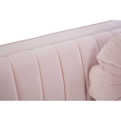 2 Seater Pink Velvet Sofa, Farah
