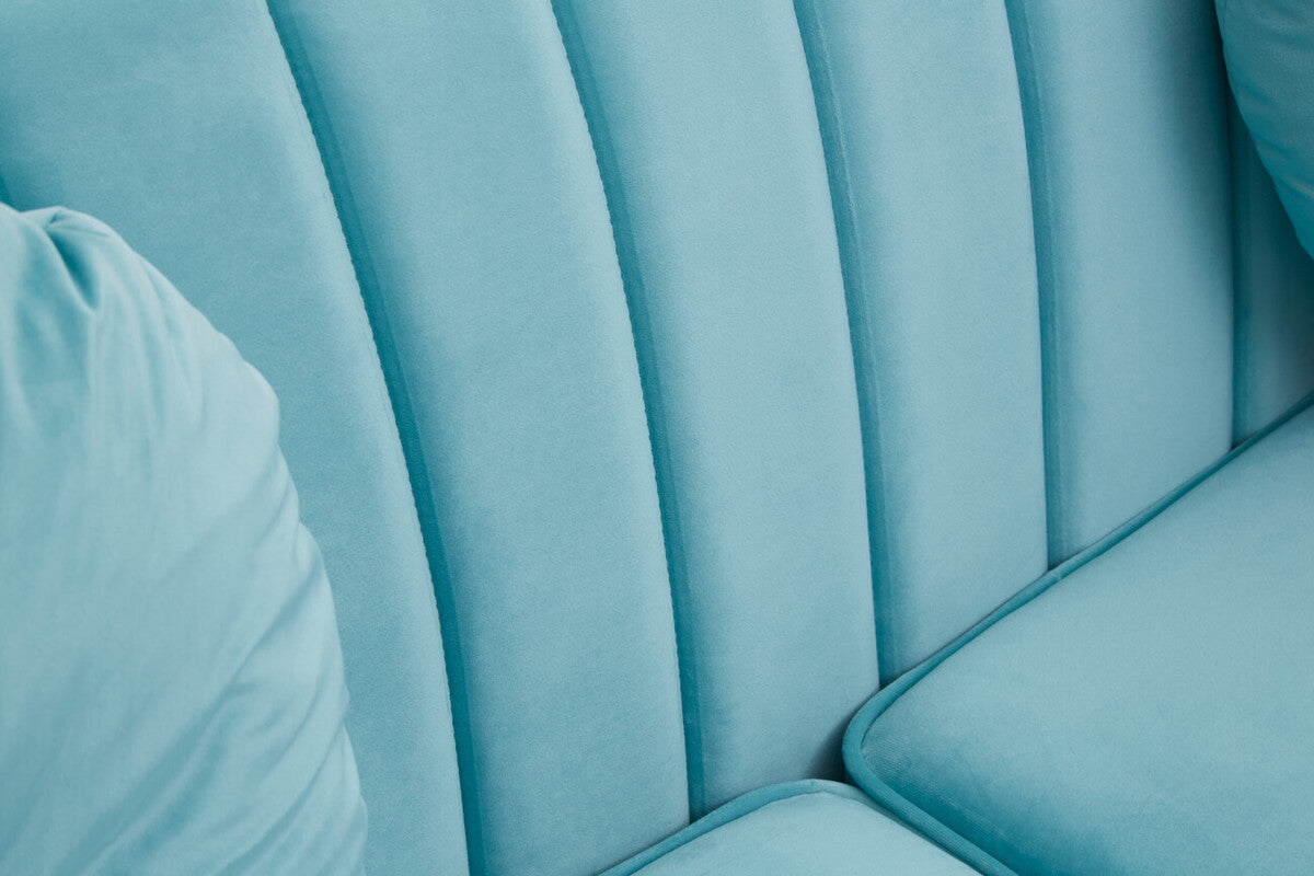 Farah Two Seat Green Velvet Sofa