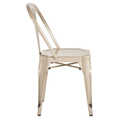 Grange Champagne Finish Metal Chair