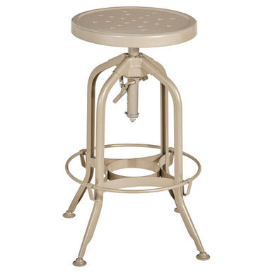 Beige adjustable stool on a white background