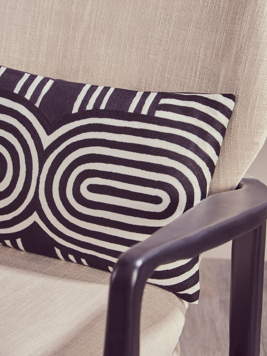 Stockholm Beige Chair With Black Wooden Frame